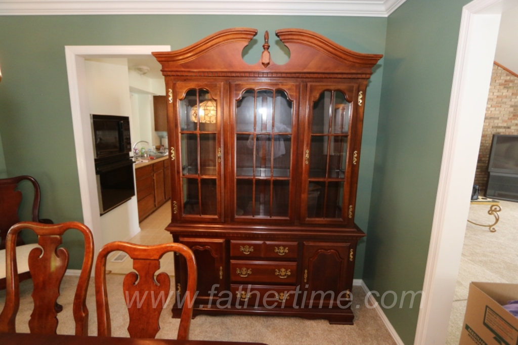 classic federal style china hutch, cherrywood china hutch, st. louis auctions, MO auctioneer, father time auctions